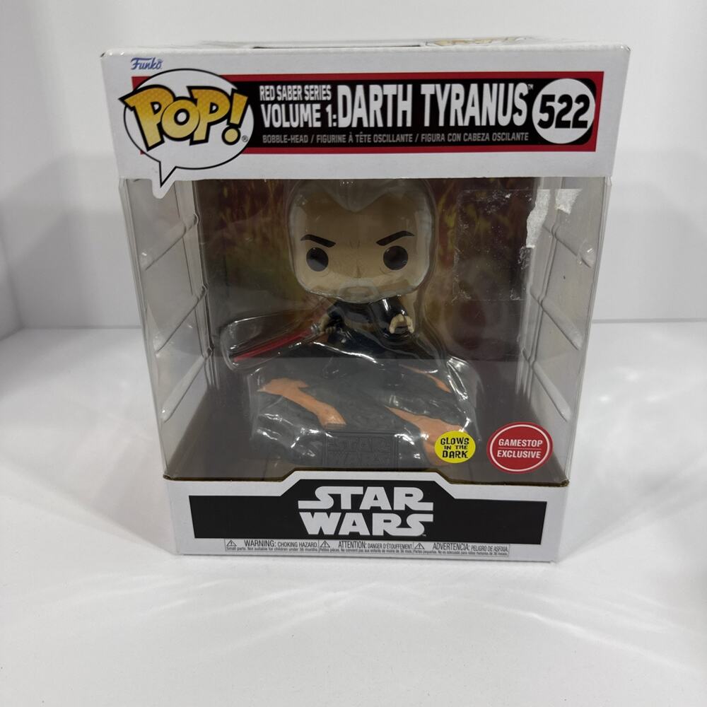 Red Saber Series Vol. 1 Darth Tyranus Funko Pop! Star Wars #522 GITD GameStop